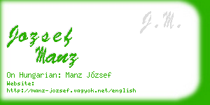 jozsef manz business card
